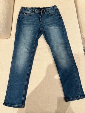 Tahari Men's Dark Blue Straight Jeans 32x30